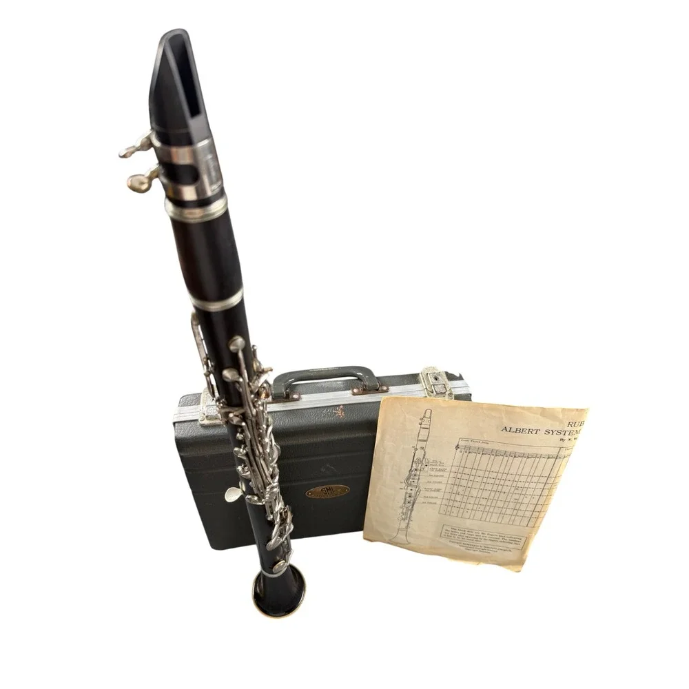 Vintage Lemaire SML Paris France Bohem System Wood Clarinet w/ Case Untested